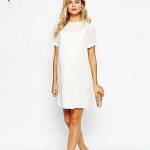 ASOS MATERNITY Sheer White shift Dress
